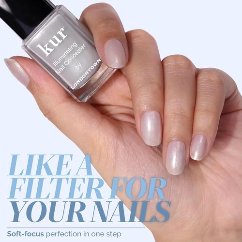 LONDONTOWN Illuminating Nail Concealer - Brightening Nail Polish & Strengthener for Discolored Nails | 21+ Free, 0.4 Fl Oz