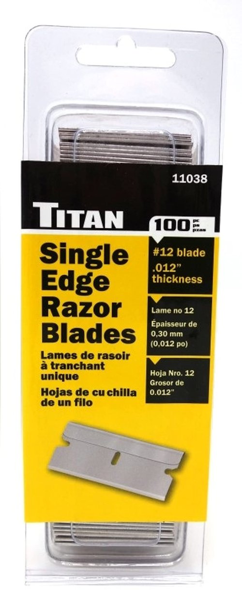 Titan 11038#12 Single Edge Razor Blade - 100 Piece