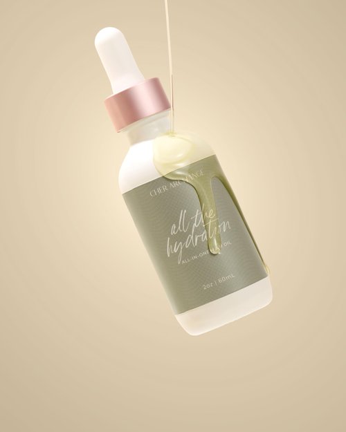 CHER ARCHANGE Beauty® All-In-One Hydration Hair Oil – Organic & Vegan Scalp & Hair Treatment – Moisturizing Oil for Dry Hair, Breakage & Shine – Rosemary, Aloe & Omega 3 – 2 fl oz
