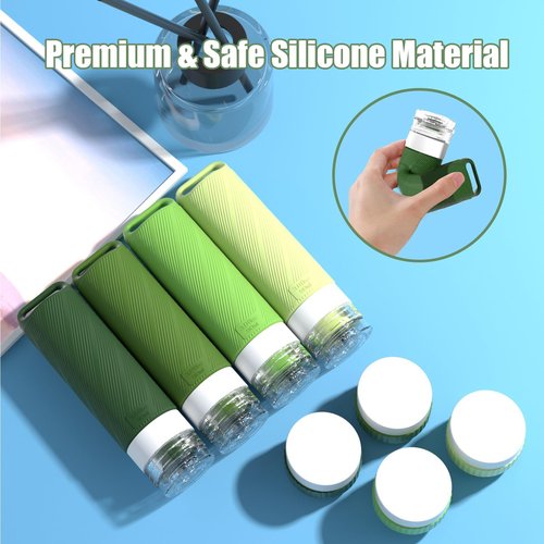 Udihch 26 Pieces Travel Size Toiletries Bottles Set, Tsa Approved Leakproof Refillable Travel Bottles with Hanging hole design, Silicone Material, Suitable for Shampoo, Conditioner, and Body Lotion