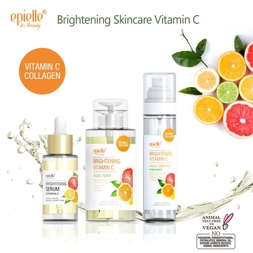 Epielle Vitamin C Serum with Collagen & Hyaluronic Acid, Restore Hydration & Reduce Dark Spots, Vegan & Cruelty-Free, Korean Skin Care, 1.0 fl oz