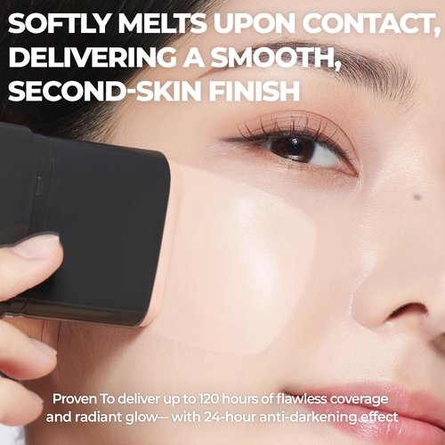 CHOSUNGAH BEAUTY Mega Fit Master Glow Stick Foundation with Brush, 120H Long Lasting Radiant Coverage, All-in-One Stick for Easy Application, K-Beauty, Shade 23, 0.56oz (02 Sand Beige)