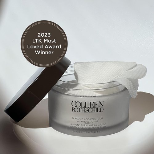 Colleen Rothschild Glycolic Acid Peel Pads - Spa-Strength Exfoliating Treatment | 60 Pads (4.2 fl oz)