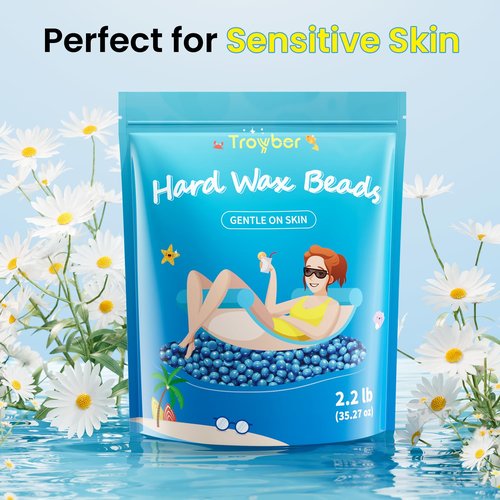 Troyber Hard Wax Beads for Hair Removal, Refill Wax Beans for All Body & Bikini(2.2lb) ﻿