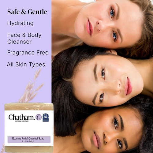 Chatham Natural Skin Care Eczema Relief Oatmeal Soap, oatmeal bath, treatment for eczema rosacea, psoriasis (4)