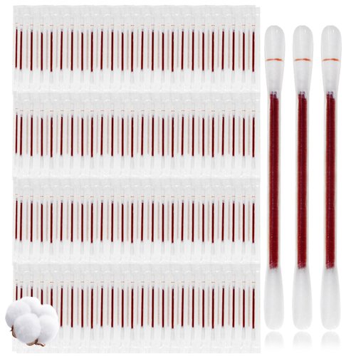 Disposable Iodine Cotton Swabs, Individually Wrapped Medical Iodophor Swabsticks Bulk, Povidone Wound Iodine Qtips Cotton Buds First Aid Kits for Nasal Ears Bruise Care, Travel Outdoor (White 100)