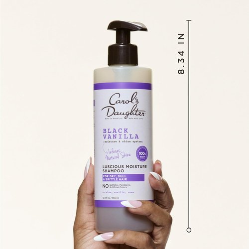 Carol's Daughter Black Vanilla Shampoo - Moisturizing Sulfate-Free Formula for Curly & Wavy Hair | 12 Fl Oz