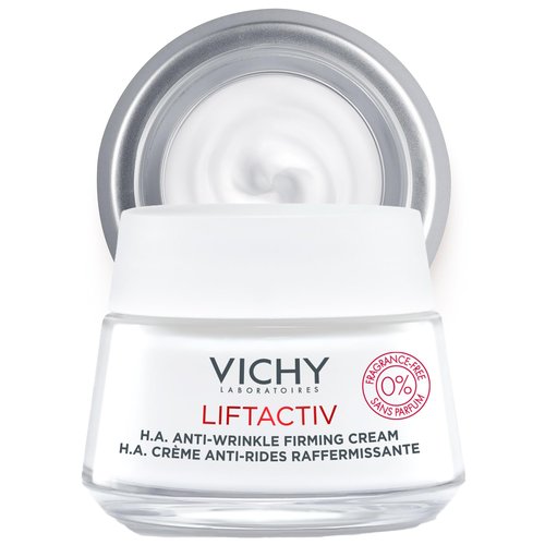 VICHY LiftActiv H.A. Anti-Wrinkle Firming Cream Fragrance Free, Anti Aging Face Cream With Vitamin C & Hyaluronic Acid, Smoothing & Firming For Wrinkles, Visibly Plumps Skin & Improves Radiance