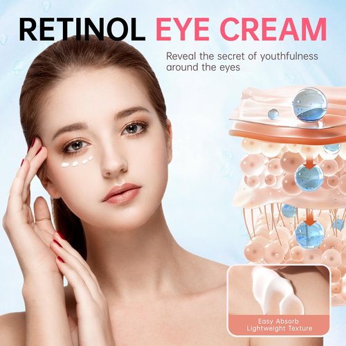 Instant Reduction of Eye Bags-Retinol Eye Cream Dark circles,Relieves Dark Circles And Puffiness, Youth Eye Cream: Smooth Wrinkles,Hydrating, Tightens The Delicate Skin Under The Eyes 0.7 OZ -PPP