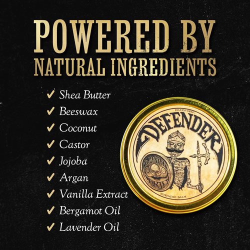 THE VINTAGE GROOMING CO. Defender Mustache Balm and Defender Mustache Guard Set | 2oz Mustache Balm & Mustache Drinking Protector