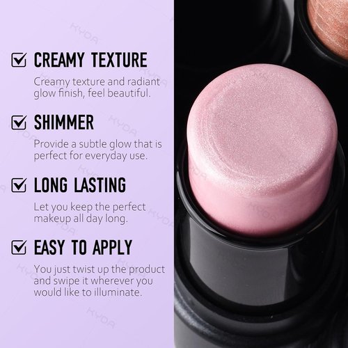 Ownest Highlighter Stick - Shimmer Glow Cream Illuminator for Face & Body | Buildable, Hydrating Radiance Balm