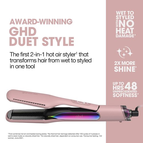 GHD Duet Style - 2-in-1 Flat Iron Hair Straightener & Dryer | Transform Wet Hair to Styled with No Heat Damage | Enhanced Shine & Smoothness