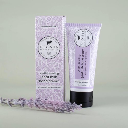 Dionis Goat Milk Lavender Blossom Youth Boosting Hand Cream with Peptides and Squalane 2oz (Pack of 1)