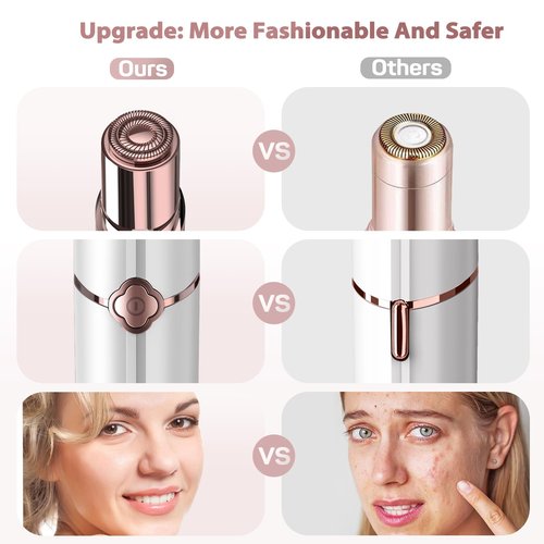 Facial Hair Removal for Women, Hair Removal Device with 4 x Replacement Heads, Gurelax Facial Hair Remover for Chin, Upper Lip