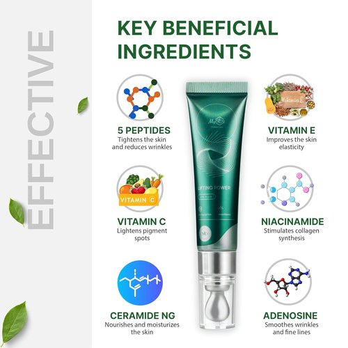 Skiennix Anti-Wrinkle Face Cream - Rejuvenating Peptide Moisturizer with 5 Peptides & Vitamins - 15ml