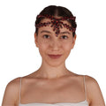 LIMELIA Bride Pediment for Henna Wedding | Glitter Bridal Hair Accessories, Crowns for Birthday Pageant Costume Party | Sultan Design - Burgundy
