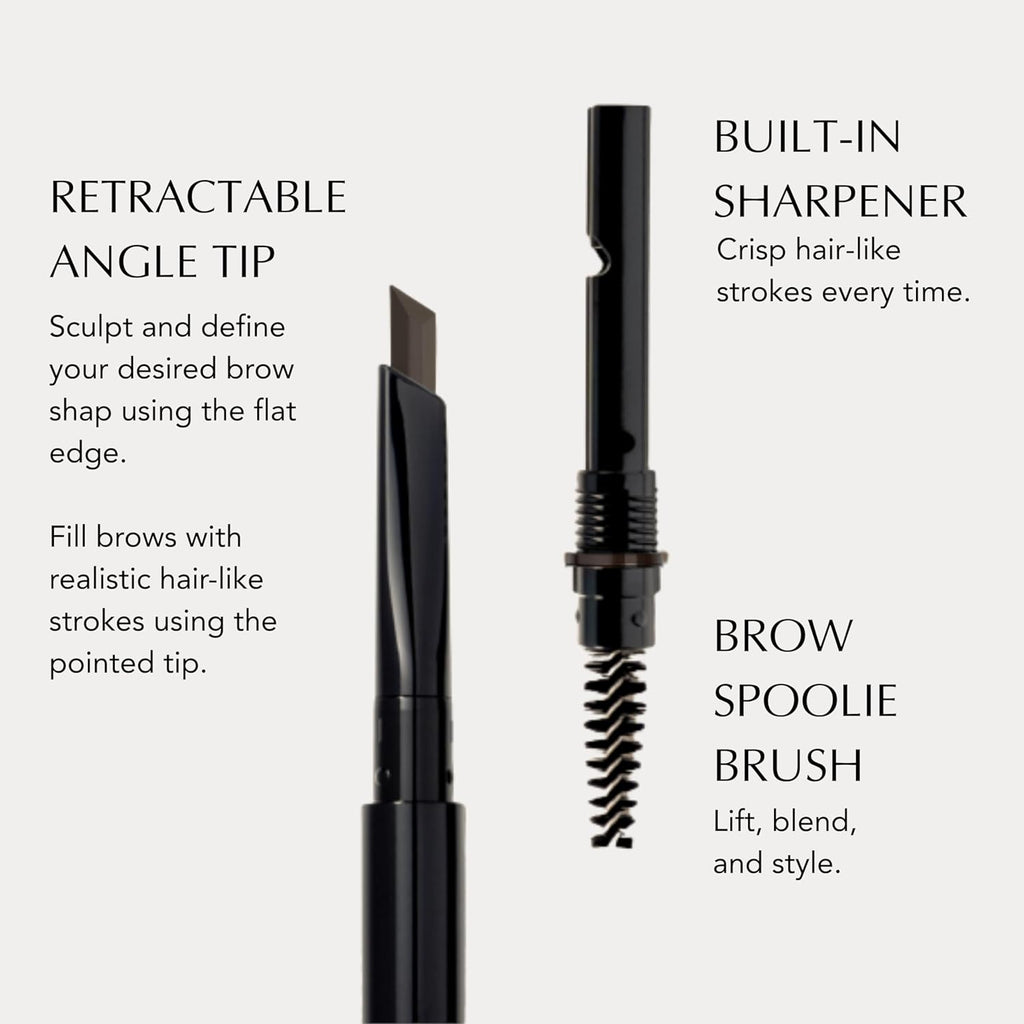Xtreme Lashes Brow Pencil - Waterproof, Smudge-Proof, Long-Lasting Dark Brown Eyebrow Makeup with Spoolie Brush