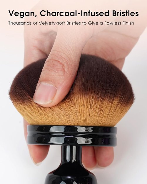 Skiennix Extra Large Kabuki Makeup Brush - Perfect for Self Tanner, Foundation & Lotion Application | Versatile Blending Tool