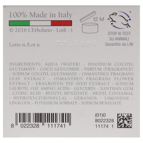 L'Erbolario Shower Gel - Moisturizing Floral Body Wash for Radiant Skin - Osmanthus - 8.4 oz