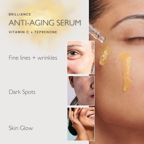 JustUs Skincare Brilliance - Vitamin C Oil Serum for Face | Reduces Age Spots & Hyperpigmentation - 30ml