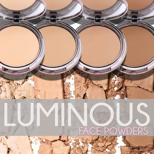 Girlactik Luminous Face Powder – Radiant Finish Pressed Powder for Natural Glow & Smooth Skin – Lightweight, Buildable Setting & Finishing Powder | Vegan, Cruelty-Free Compact (Light)