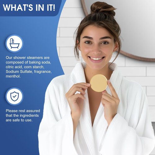 Shower Steamers, 18 Pack Set Shower Bombs with 6 Organic & Natural Fragrance, Self-Care & Relaxation Presents for Women and Men, Ideal for Personal Care and Birthday, Valentine's Day Presents