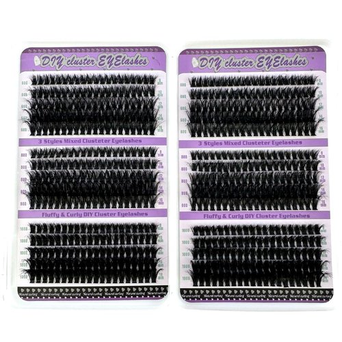HBZGTLAD 30D/40D/50D/60D/80D Mink Eyelashes 280 Bundles Natural Eyelash extension 3D Russia Volume Individual Eyelash Cluster Makeup Tools Lashes (6gejiemaoshu)