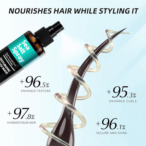 Sea Salt Spray - Texture & Volume Hair Thickener with Natural Ingredients | Alcohol-Free, Coconut Scent, 5 fl oz