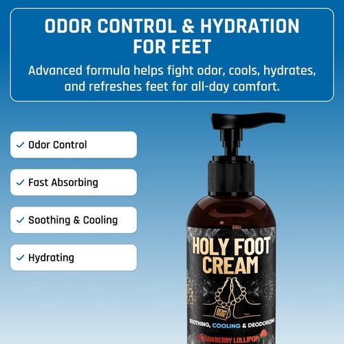 Derm Dude Holy Foot Repair Set - 2X Foot Creams & 4-in-1 Scrubber Tool with All-Natural DeoPlex for Odor Control | MPV & Strawberry