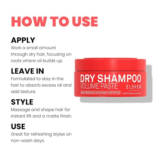 ELEVEN AUSTRALIA Dry Shampoo Volume Paste - Adds Texture & Freshness, Lightweight Formula for Men & Women