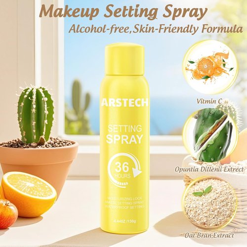 Regine Switzerland Setting Spray - Long-Lasting Makeup Fix with Vitamin C | Hydrating Dewy Mist 4.44 oz