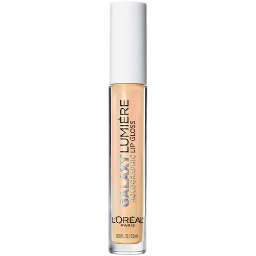 L'Oreal Paris Holographic Lip Gloss - Iridescent Pearls for Stunning Shine | Ethereal Gold, 0.1 fl oz