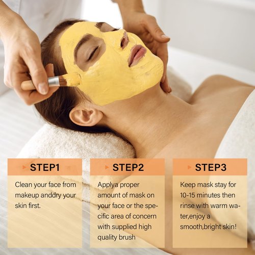 RIHAKO Valentine 's Day Gift for Women Turmeric Vitamin C Clay Mask Skincare| Deep Cleansing Facial Clay Mask for Dark Spots, Dull Skin, Refining Pores and Controlling Oil,Dark Spot Remover for Face
