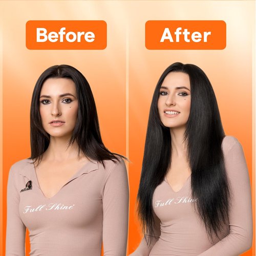 Full Shine Genius Weft Hair Extensions Hair Weft Extensions Brown Hair Extensions Sew In 16 Inch 50G Hand Tied Weft Real Human Hair Sew In Extensions Straight Hair