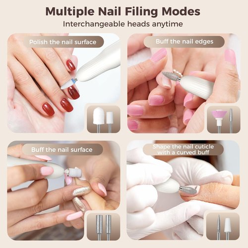 Electric Nail Drill Kit Professional,5 Speed Electric Nail File with LCD & Nail Lamp,Portable Nail Drill for Acrylic Gel Nails, Nail Grinder Manicure Pedicure Tools with Drill Bits for Home Salon Use