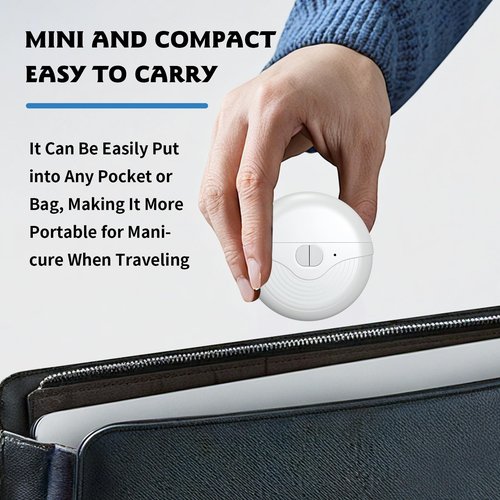 Electric Smart Nail Clippers for Adults Seniors, 3 Speeds Strong Power Automatic Nails Trimmer with Polisher, Light, Clip Storage, Rechargeable Toenail Clippers for Thick Toenails （White）