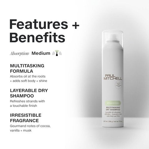 Paul Mitchell Dry Shampoo - Refreshing Formula Adds Body for All Hair Types - 6.8 oz