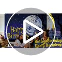 Large Button Eye Birthday Banner Backdrop - Halloween Horror Cartoon Party Decor