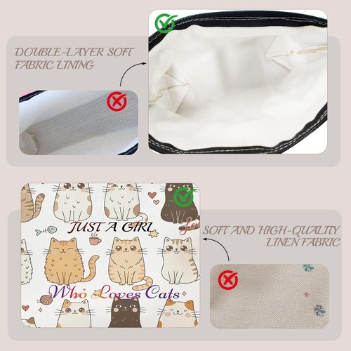 HBOPAN Cat Gifts for Women Makeup Bag, Cats Themed Lady Gift, Gifts for Girls Who Love Cats,Stuff for Teens Girls Daughter Birthday Decorations women Cosmetic Bags (cat13)