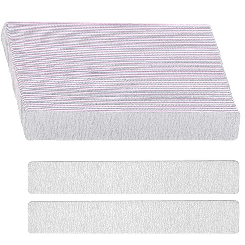 21 Pcs Nail File 100/180 Grit Nail Files,Gray Double Sided Emery Boards,Professional Nail Files for Natural and Acrylic Nails