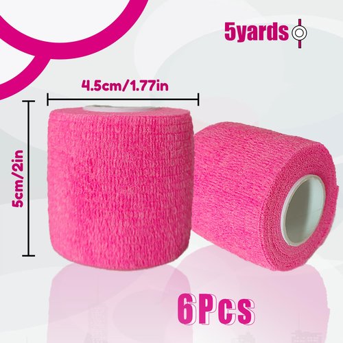 Anghie Tattoo Machine Pen Covers with 6pcs Pink Grip Tape Wrap,200Pcs Large 2.56 X 7.09 inch Machine Wrap, Combination Grip Tattoo Machine Covers Self-Adhesive Tape Wrap