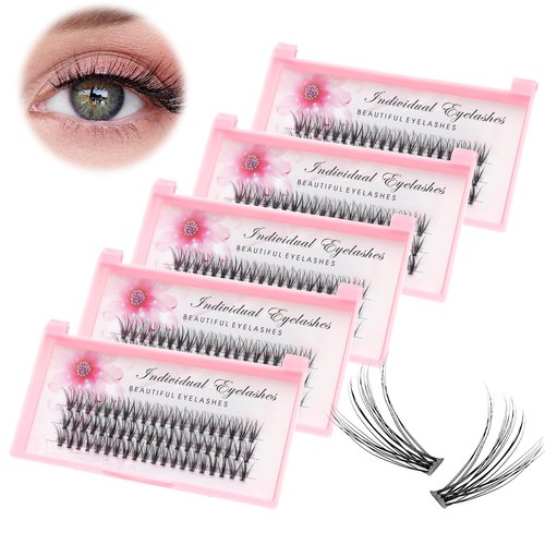 Bodermincer 20D 0.07mm Thickness 8-22mm To Choose Grafting False Eyelashes False Eyelashes Individual Natural Long Mink Fake Eyelashes Extension Handmade Bulk Wholesale (5 Packs-22mm)
