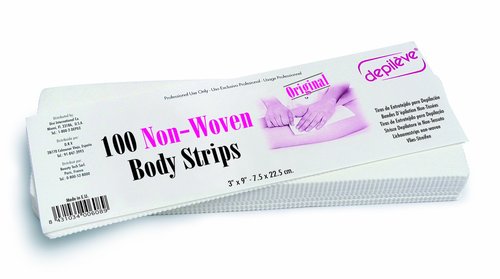 Depileve Body Wax Strips - Hair Removal Waxing Strips for Legs, Arms, Underarms and Bikini - Nonwoven - Pack of 100