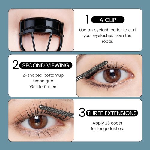 Skiennix Steel Tube Eyelash Primer - Waterproof Long Curling Mascara for Natural, Smudge-Free Daily Makeup (1 Pc)