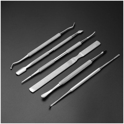 BEZOX Ingrown Toenail Removal Kit - Toenail Lifter and Thick Toenails File, Stainless Steel Pedicure Tools - 6PCS Nail Correction Set