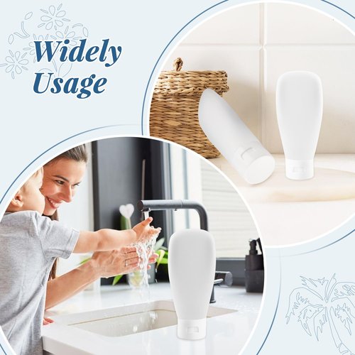 15 Pack 100ml/3.4oz Plastic Squeeze Bottles Travel Tubes Cosmetic Soft Makeup Toiletry Containers with Flip Cap for Facial Cleanser Body Bath Shower Gel Lotion Cream Shampoo