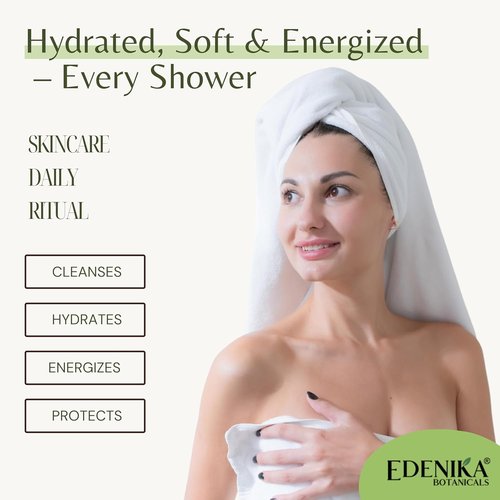 EDENIKA BOTANICALS Lemongrass Body Wash - Refreshing Vitamin E Shower Gel for Dry Skin | 16 fl oz