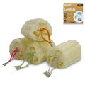 HVB Natural Loofah Exfoliating Bath Scrub, Bath Sponge, Unisex, Suitable for Both Body and Facial Use, Excellent Cleaning Effect. Pack of 4 (1 Box)