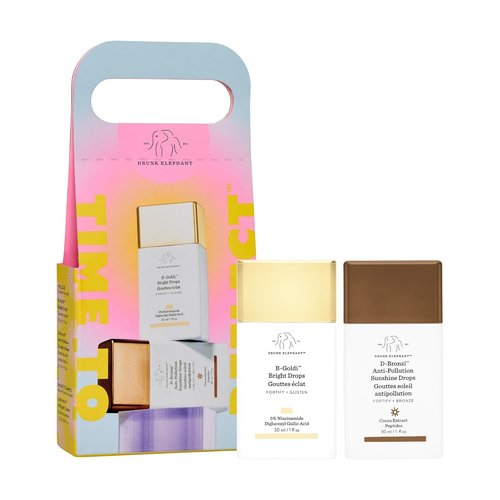 Drunk Elephant Time To Reflect Kit - B-Goldi Bright Drops & D-Bronzi Sunshine Drops (30 ml Each)