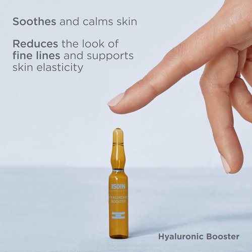 Isdinceutics Intensive Hyaluronic Acid & Peptide Booster - Hydrating Facial Serum, 0.06 FL OZ x 10 Ampoules